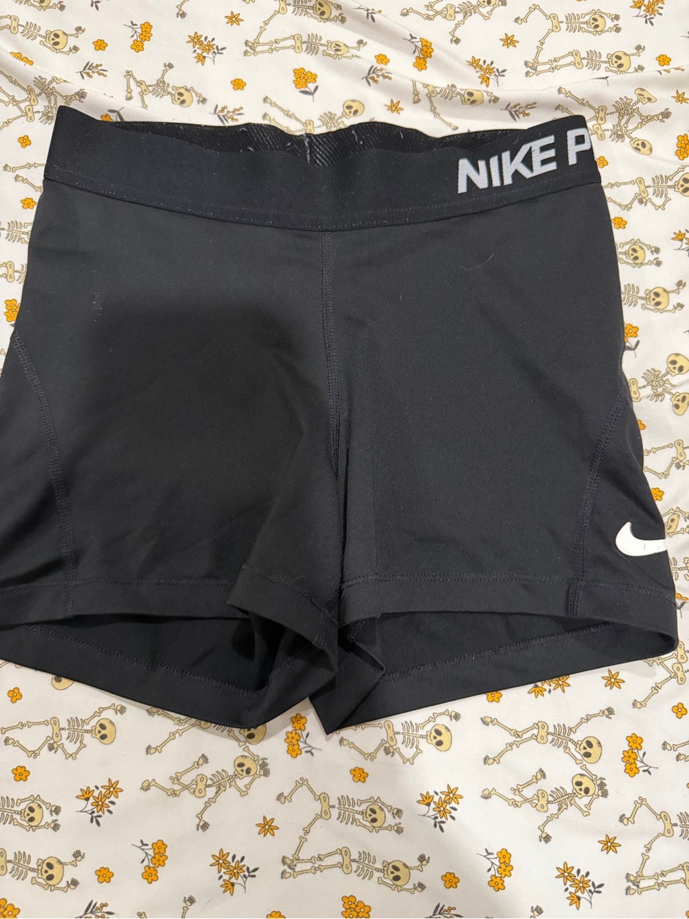 Nike Black Women's Performance Bike Shorts with White Swoosh